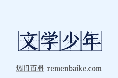 文学少年是什么意思的图片